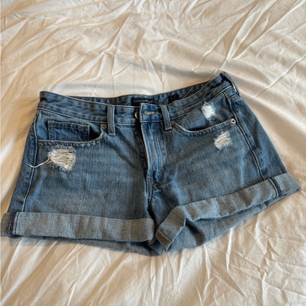 Lucky Brand Distressed Blue Jean Shorts